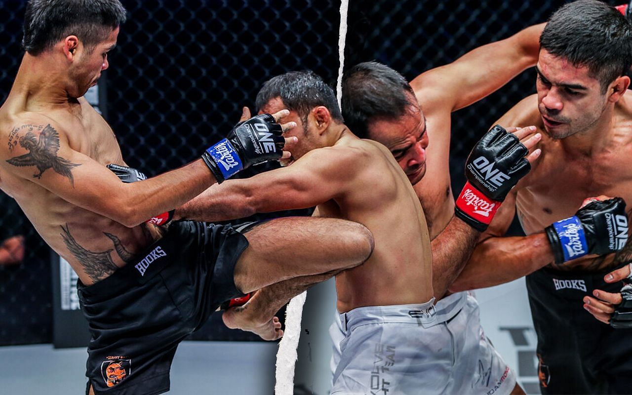 Danial Williams (left, right), Dejdamrong (center), photo by ONE Championship