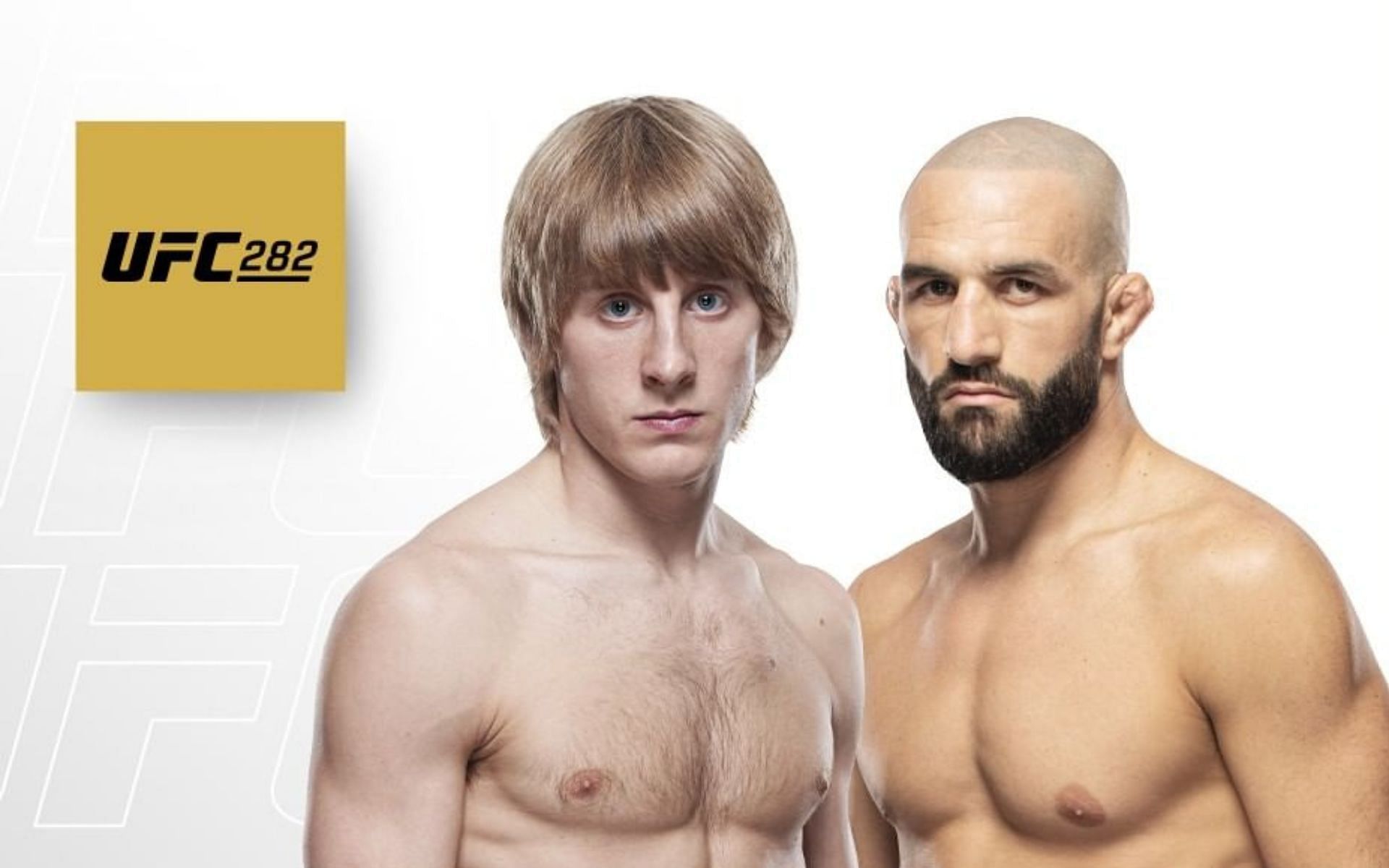 Paddy Pimblett [Left] Jared Gordon [Right] [Image courtesy: @btsportufc Twitter]