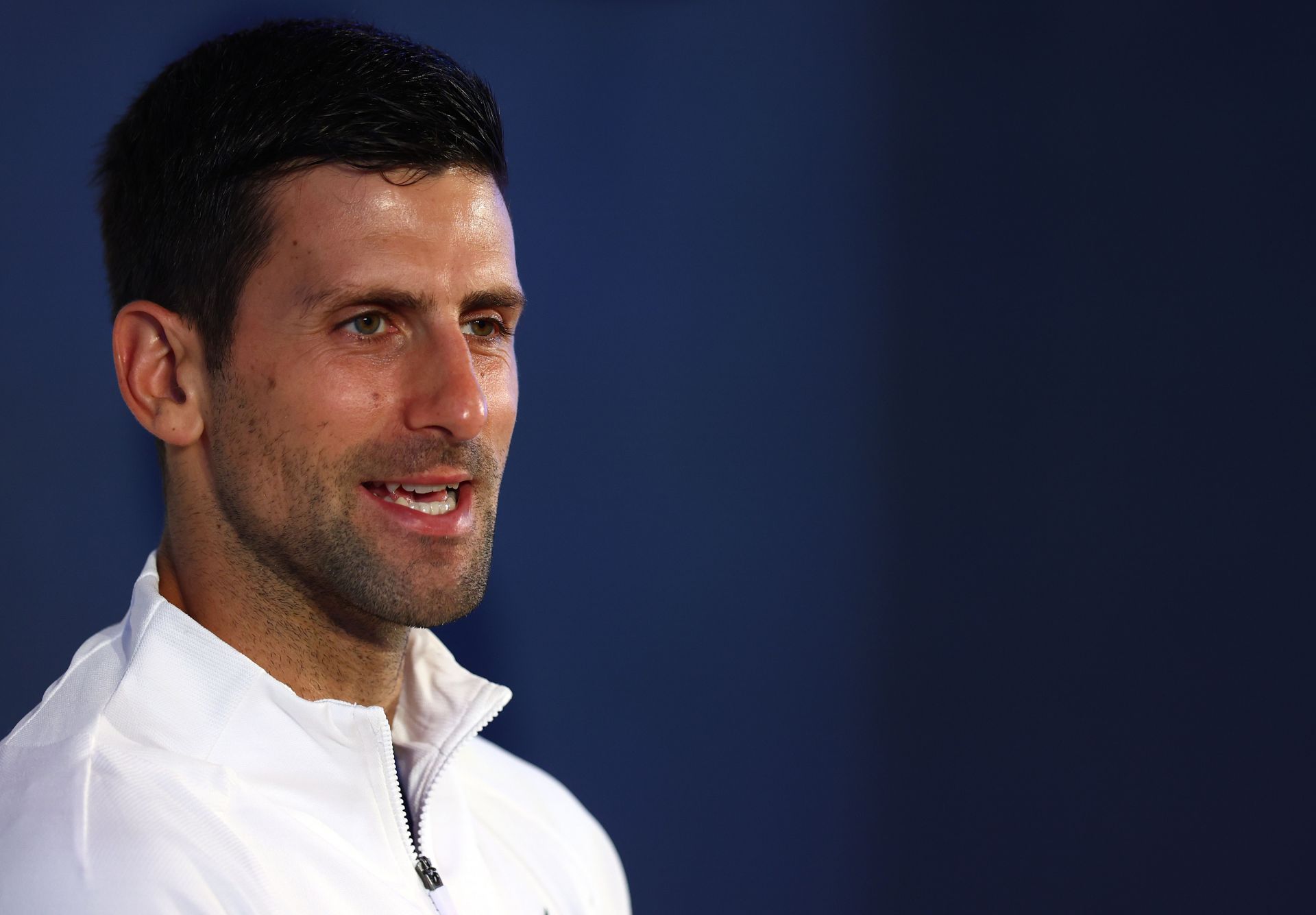 Novak Djokovic at the Dubai Duty Free Tennis Championships Press Conference