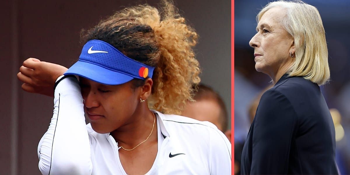 Martina Navratilova [right] feels Naomi Osaka is distracted from tennis