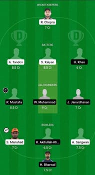AJM vs FUJ Fantasy Suggestion Team 1