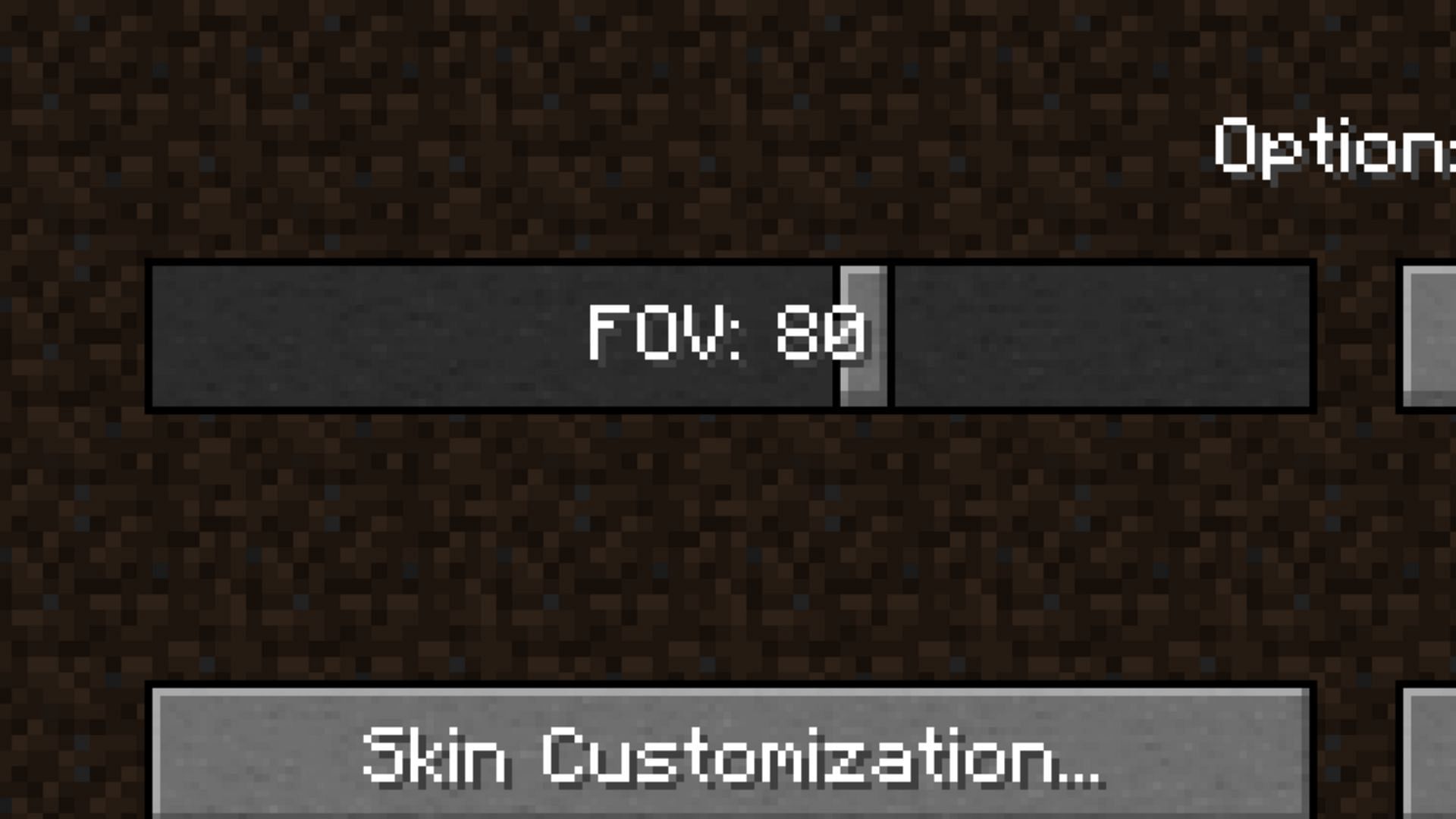 FOV can be set to 80 for the best experience in Minecraft 1.19 (Image via Mojang)