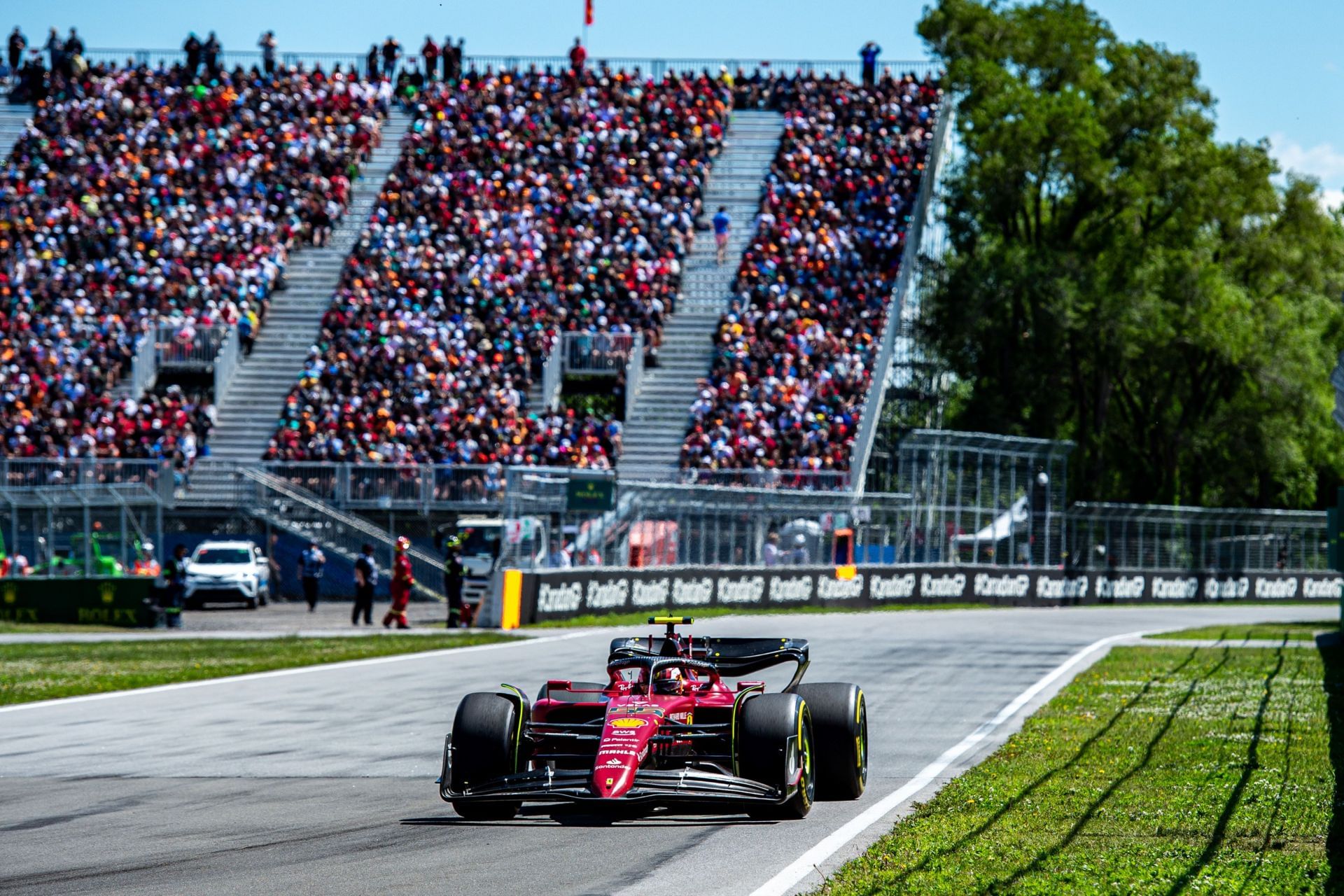 Carlos Sainz pada latihan 2022 di Kanada