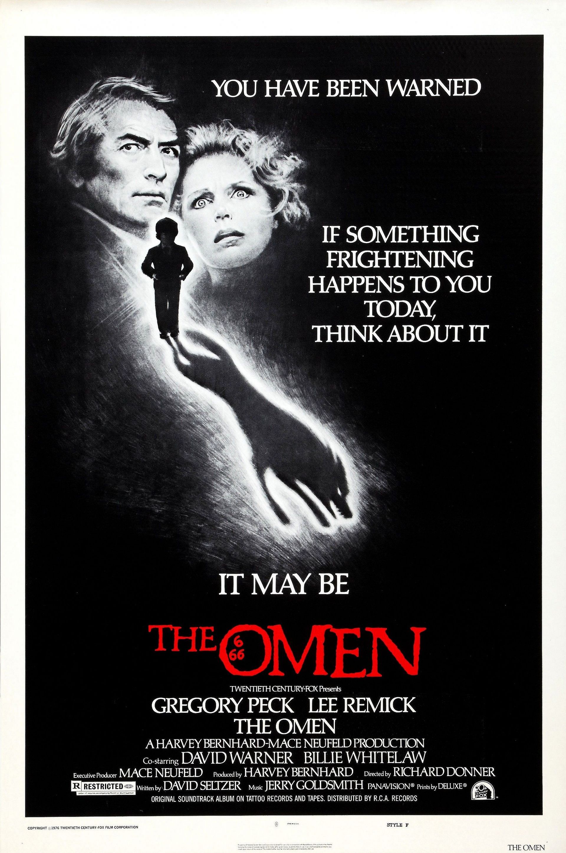 The official poster for the 1976 hit The Omen (Image via IMDB)