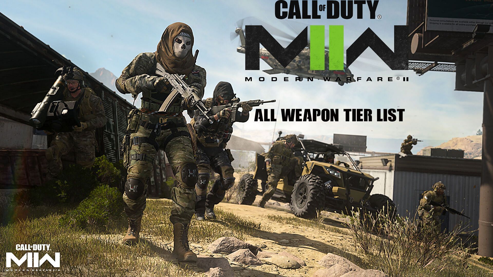 Modern Warfare 2 all weapon tier list (Image via Activision)