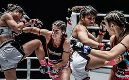 WATCH: Muay Thai brawl between superstar Stamp Fairtex and fighting beauty Alma Juniku