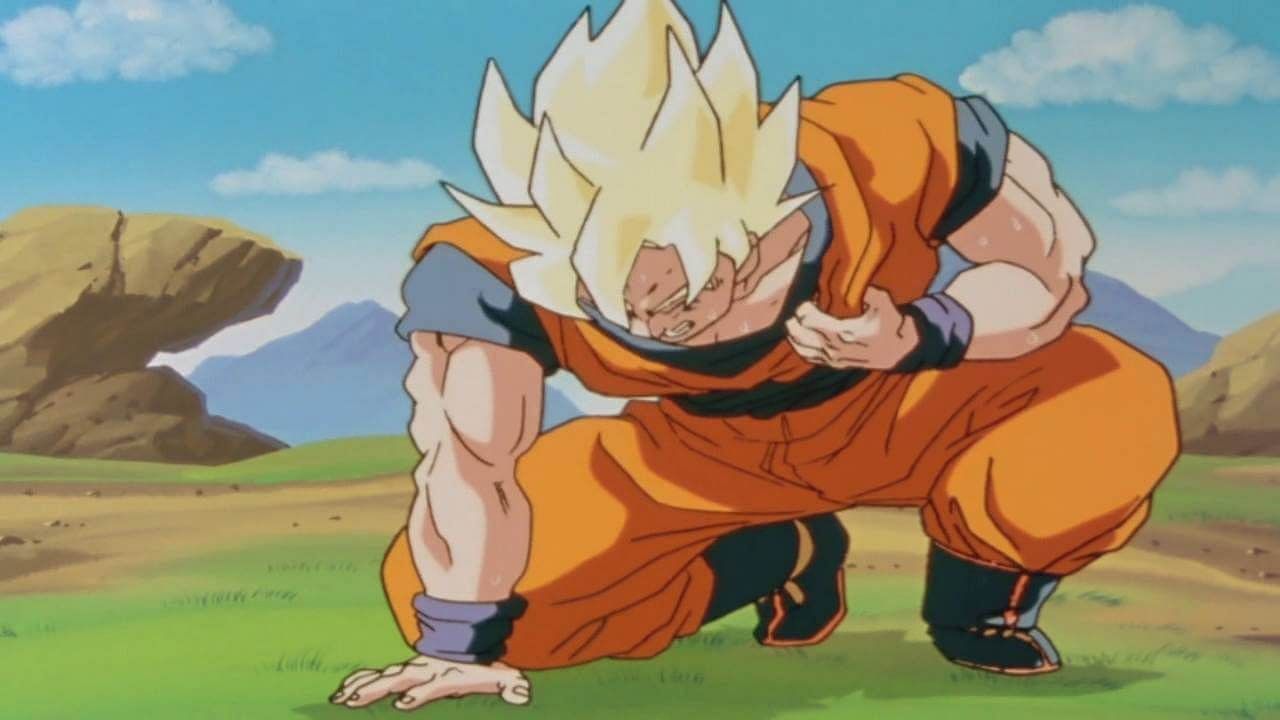 Goku suffering from a rare heart condition (Image via Toei Animation)