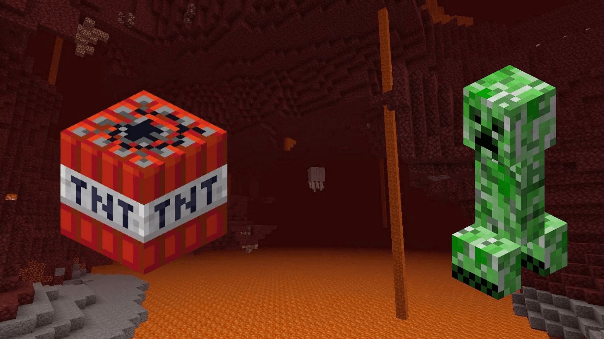 Explosions are much less threatening thanks to Minecraft&#039;s Blast Protection enchantment (Image via Mojang)