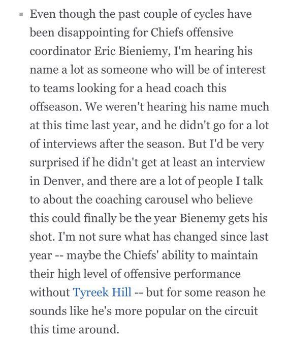 ESPN: Chiefs OC Eric Bieniemy Mentioned 'A Lot' for Teams Eyeing New HC in  2023, News, Scores, Highlights, Stats, and Rumors