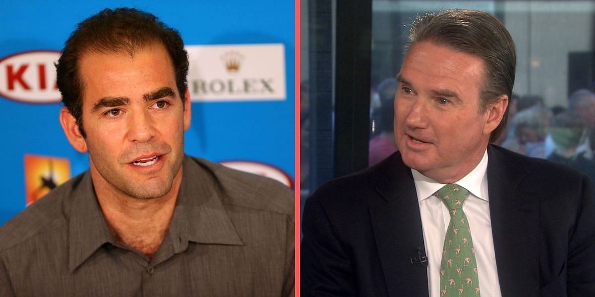 Pete Sampras (L) and Jimmy Connors (R)
