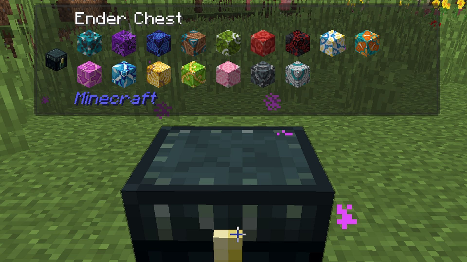 A player views the contents of their Ender Chest in Minecraft thanks to the Jade mod (Image via Snownee_/CurseForge)