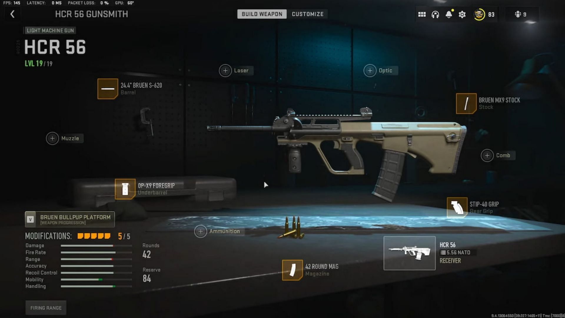 HCR 56 loadout in MW2 (Image via Activision)