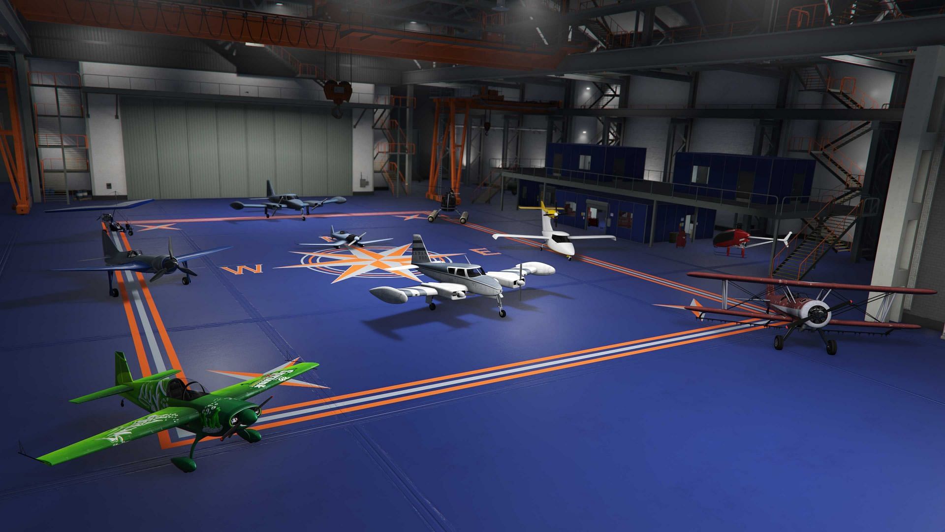 A brief about GTA Online hangars before the winter DLC (Image via Rockstar Games)