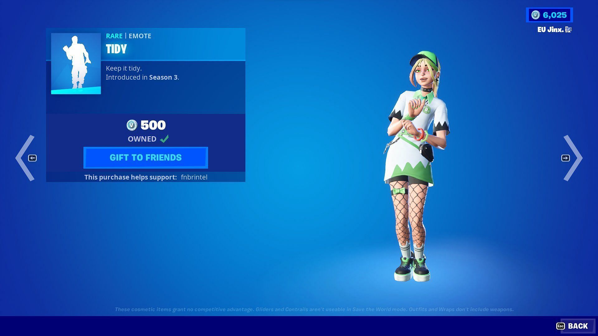 The Tidy Emote returned after 1455 days (Image via fortbrleakks on Twitter)