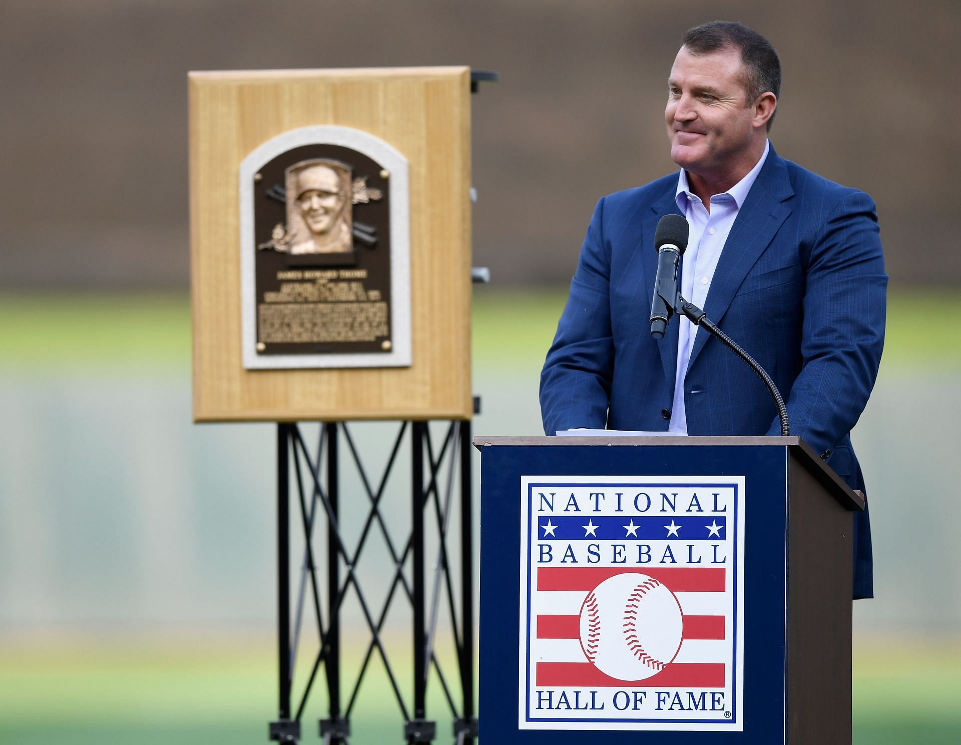 National Baseball Hall of Fame and Museum - A great father-son moment  between Jim Thome and his son Landon at the #FieldOfDreamsGame - no better  way to connect generations! Hey Jim and