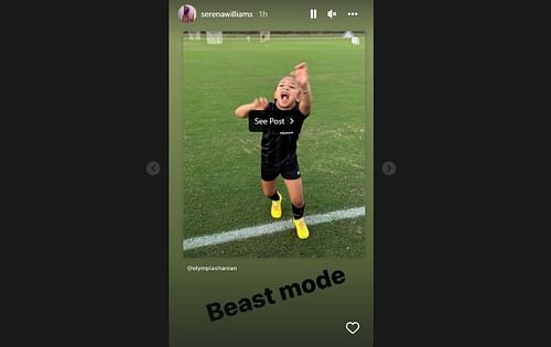 Via Instagram - Serena Williams shares pictures of her daughter's soccer practice.