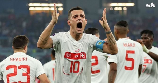 Granit Xhaka breaks silence on claims that he appeared to infuriate Serbia bench by grabbing his crotch during FIFA World Cup game