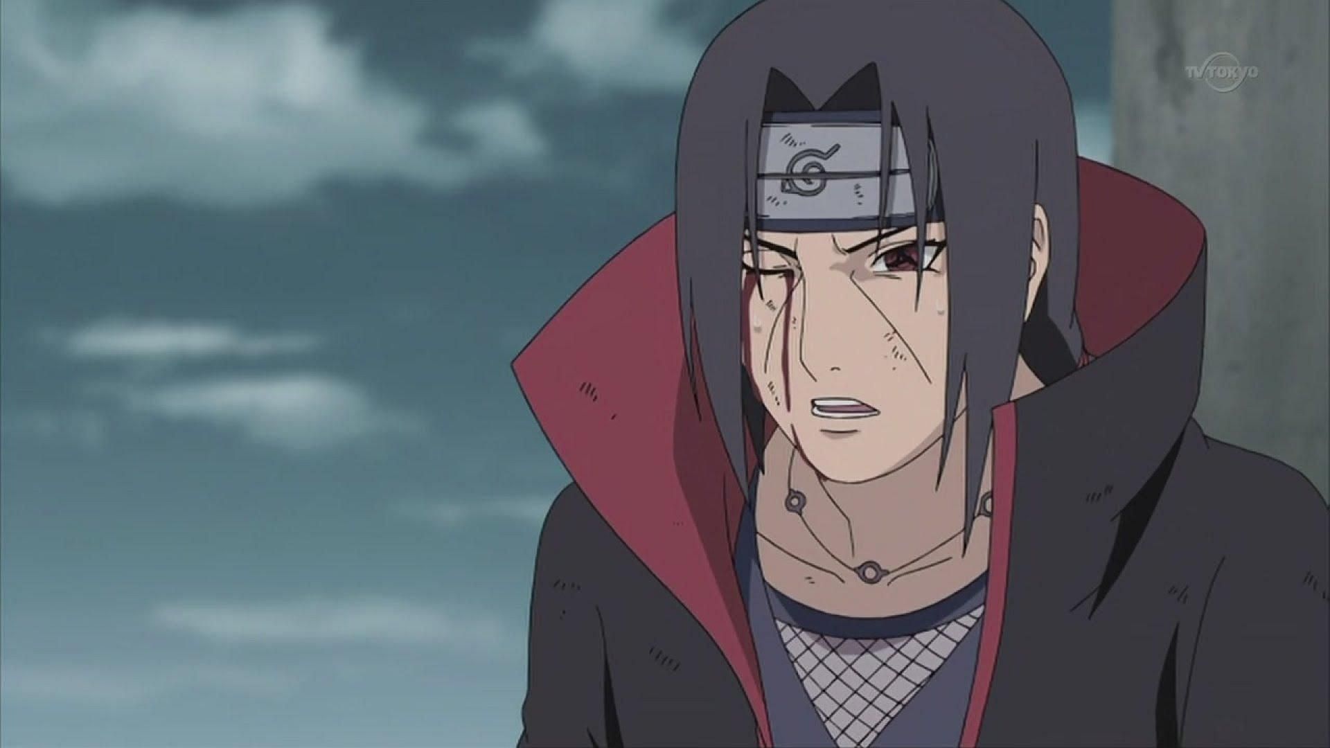 An injured Itchi Uchiha during the battle with Sasuke (Image via Studio Pierrot)