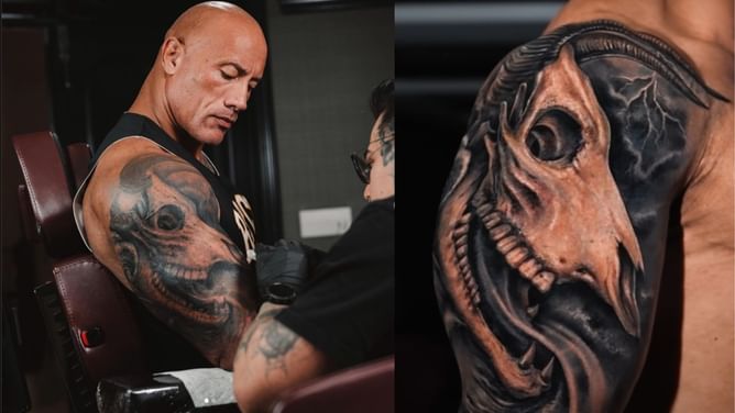 Why did The Rock upgrade his Brahma Bull tattoo?