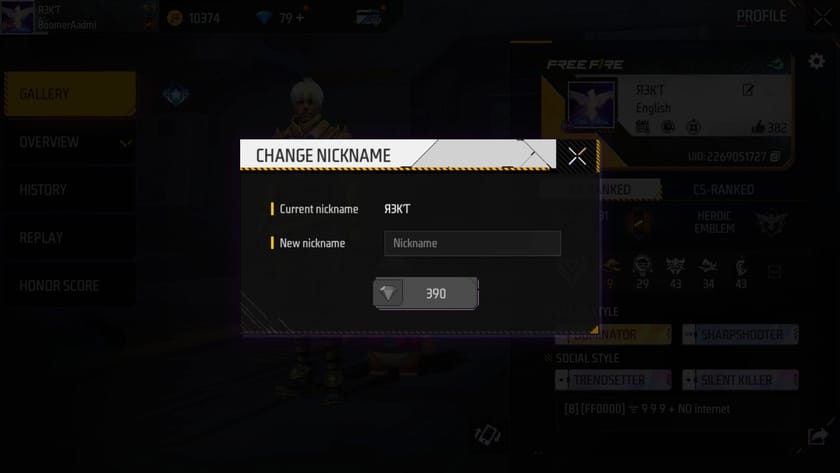 Free Fire name changing guide: How to use Unicode 3164 to create an ...