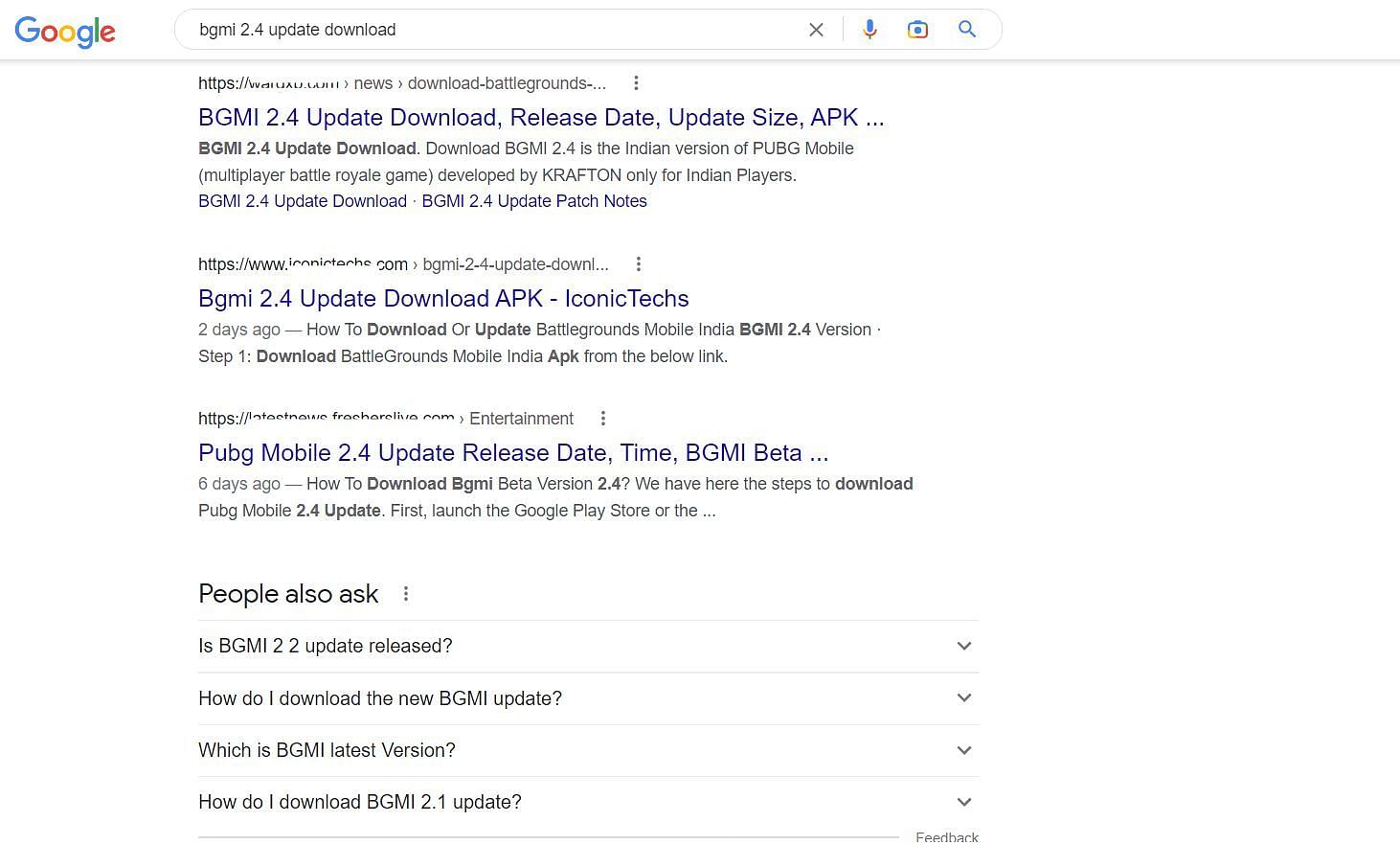 Fake download links for BGMI are still prevalent in 2023 (Image via Google)