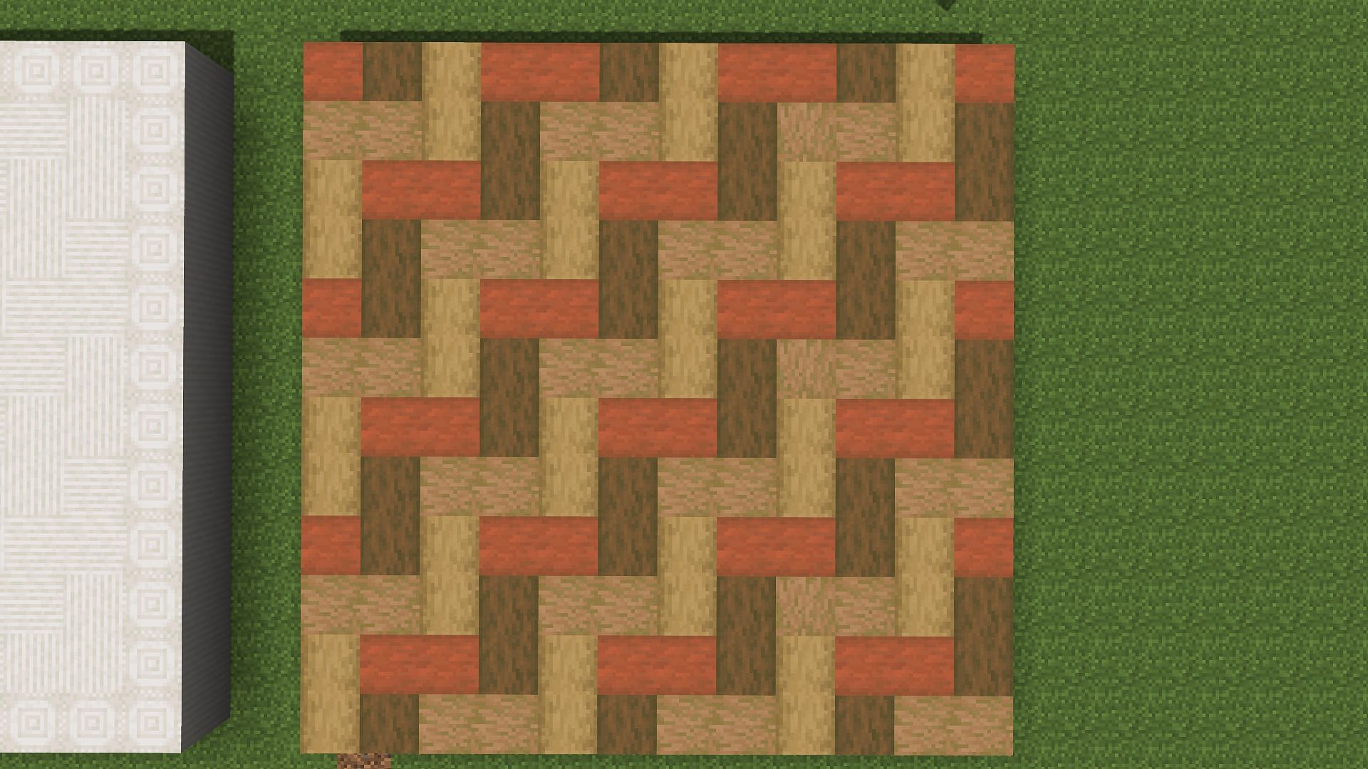 Herringbone patterns produce a pseudo 3D effect (Image via u/R_RyanVideos/Reddit)