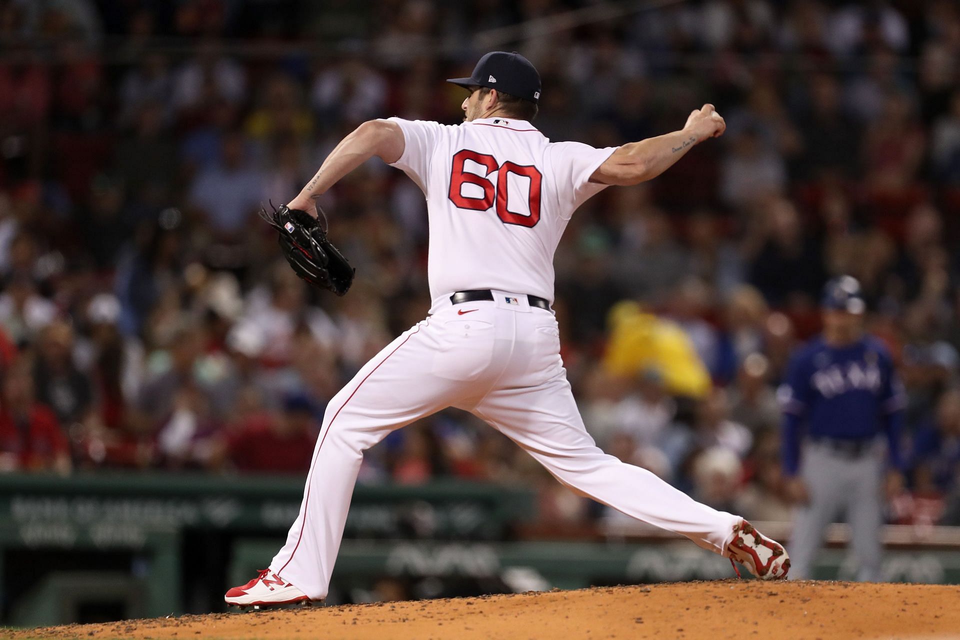 Tyler Danish delivers a pitch during the fourth inning against the Texas Rangers at Fenway Park