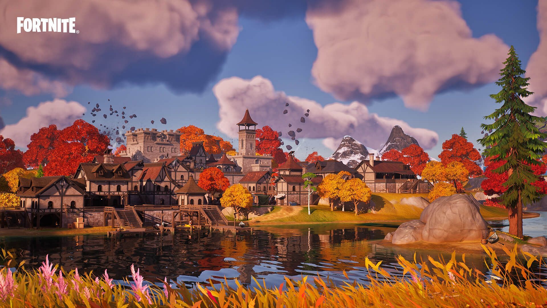 Battle Royale island created using Unreal Engine 5 (Image via Epic Games)