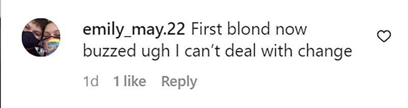 A comment against the new look (Image via Instagram/ @emily_may.22)