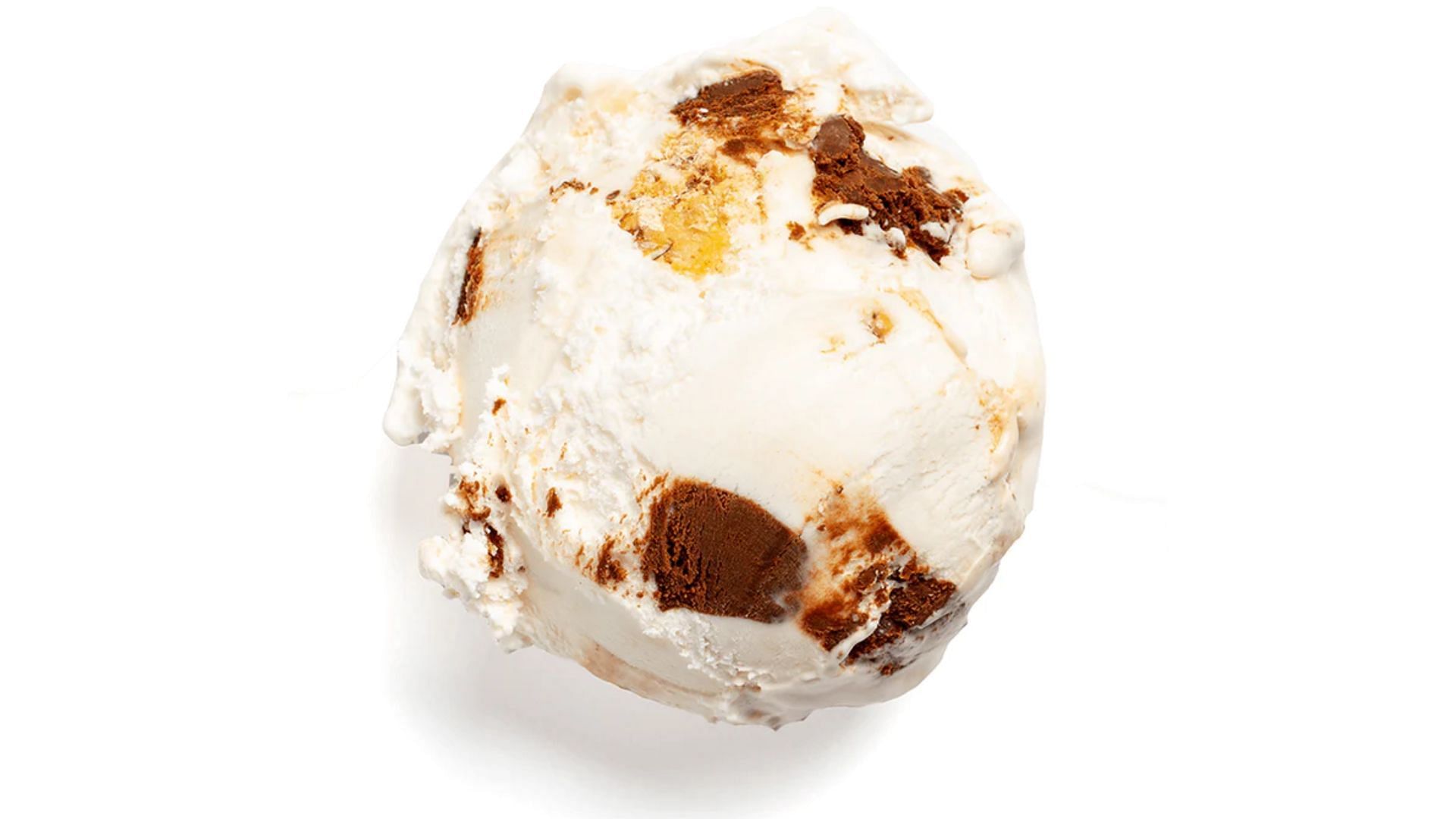 promotional image for the Almond Brittle with Salted Ganache ice cream (Image via Salt &amp; Straw)