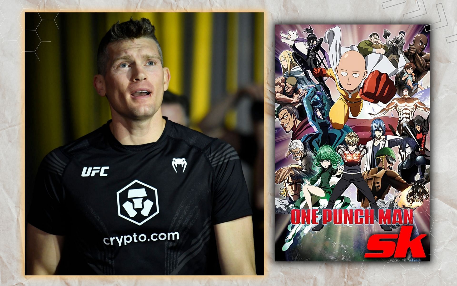 Stephen Thompson (left); One Punch Man poster (right)