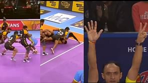[Watch] Tamil Thalaivas captain Ajinkya Pawar blows away Telugu Titans with an incredible 7-point raid in Pro Kabaddi 2022