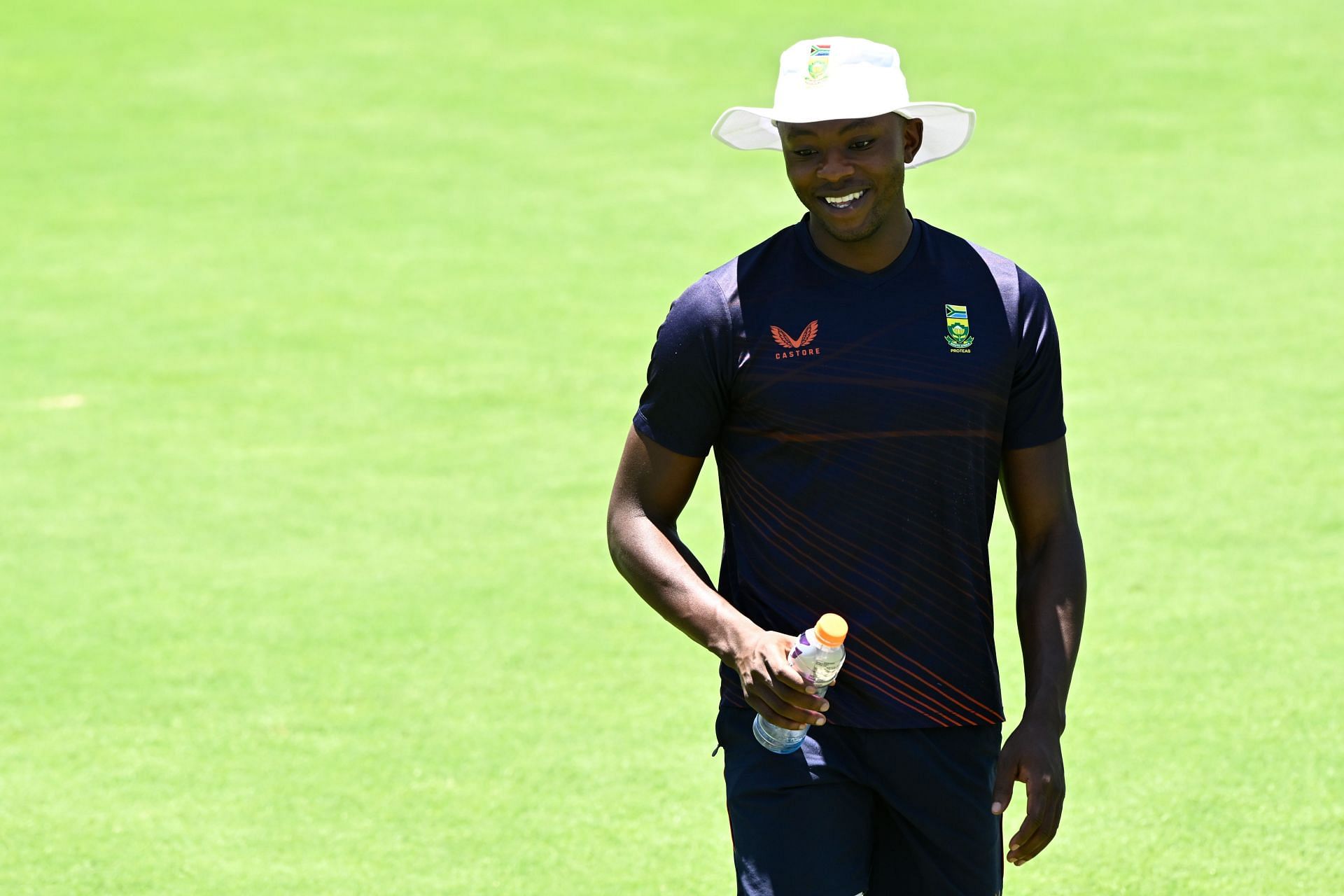 Kagiso Rabada during a South Africa Test Team Training Session