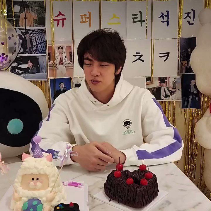 BTS' Jin cuts birthday cake during live with fans, Jimin drops the sweetest  comment