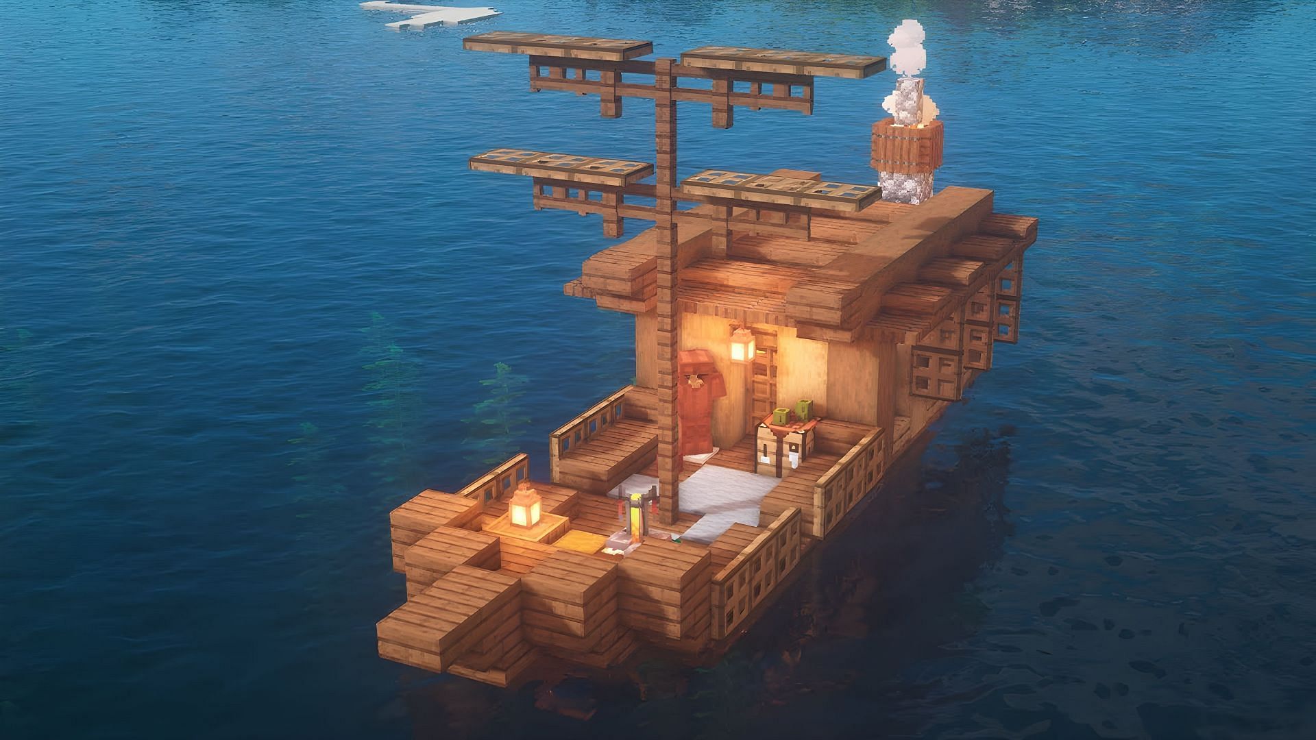Minecraft boat builds are spectacular (Image via Youtube/Nexy)