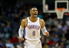 What were Russell Westbrook's stats in his MVP winning year?