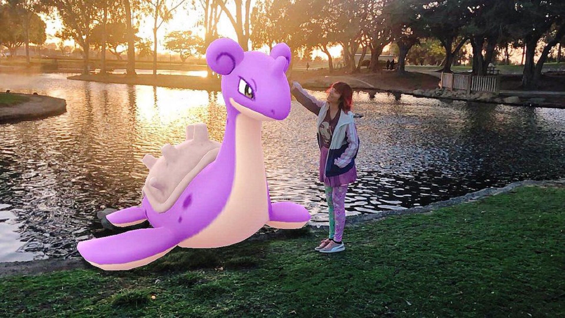 Lapras&#039; shiny form as it appears in the mobile game (Image via Niantic)