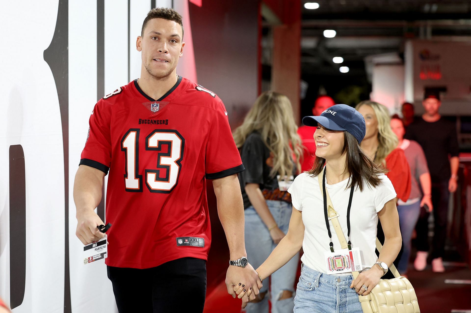 PHOTOS: Aaron Judge and his wife Samantha Bracksieck attended the Monday  Night Football Buccaneers-Saints game in Tampa Bay