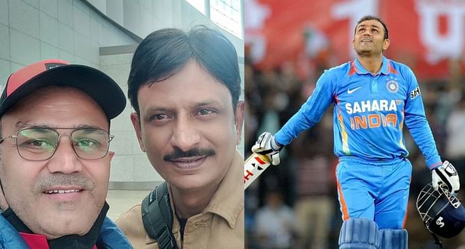 बॉलीवुड एक्टर राजेश तैलंग के साथ नजर आये वीरेंदर सहवाग, सामने आई तस्वीर