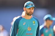 Nathan Lyon during an Australia Training Session
