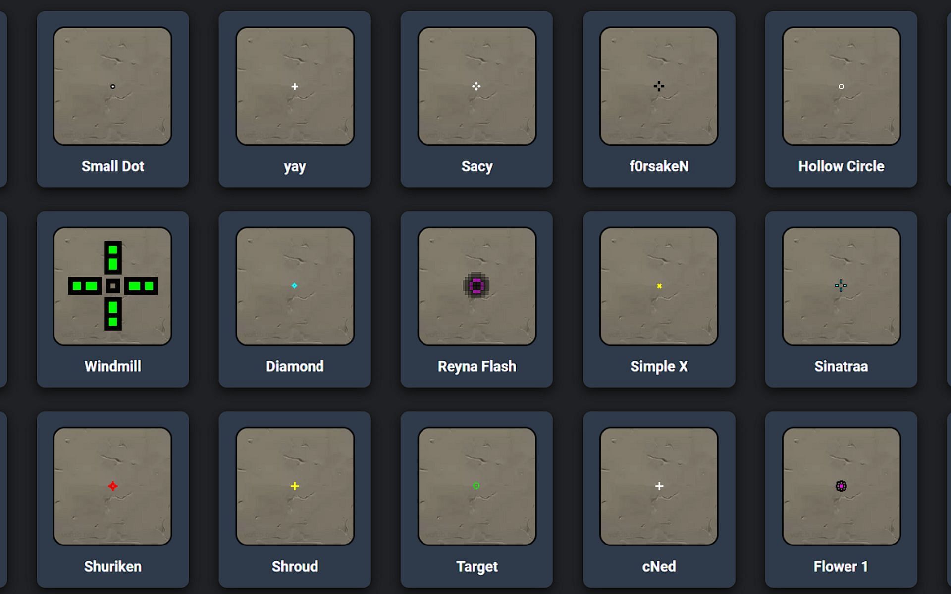 hollow circle crosshair valorant