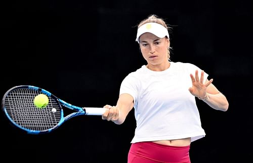 Putintseva practises ahead of the 2023 United Cup