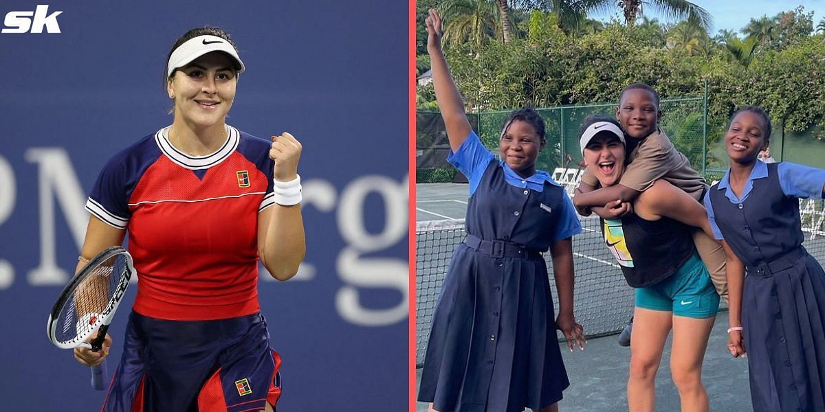 Bianca Andreescu spends time with kids in Jamaica.