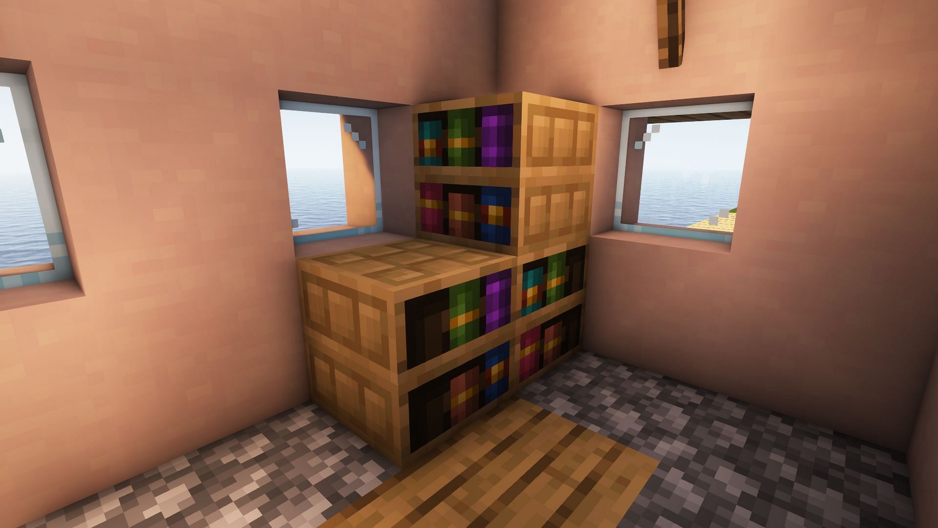 Chiseled bookshelves (Image via Mojang)