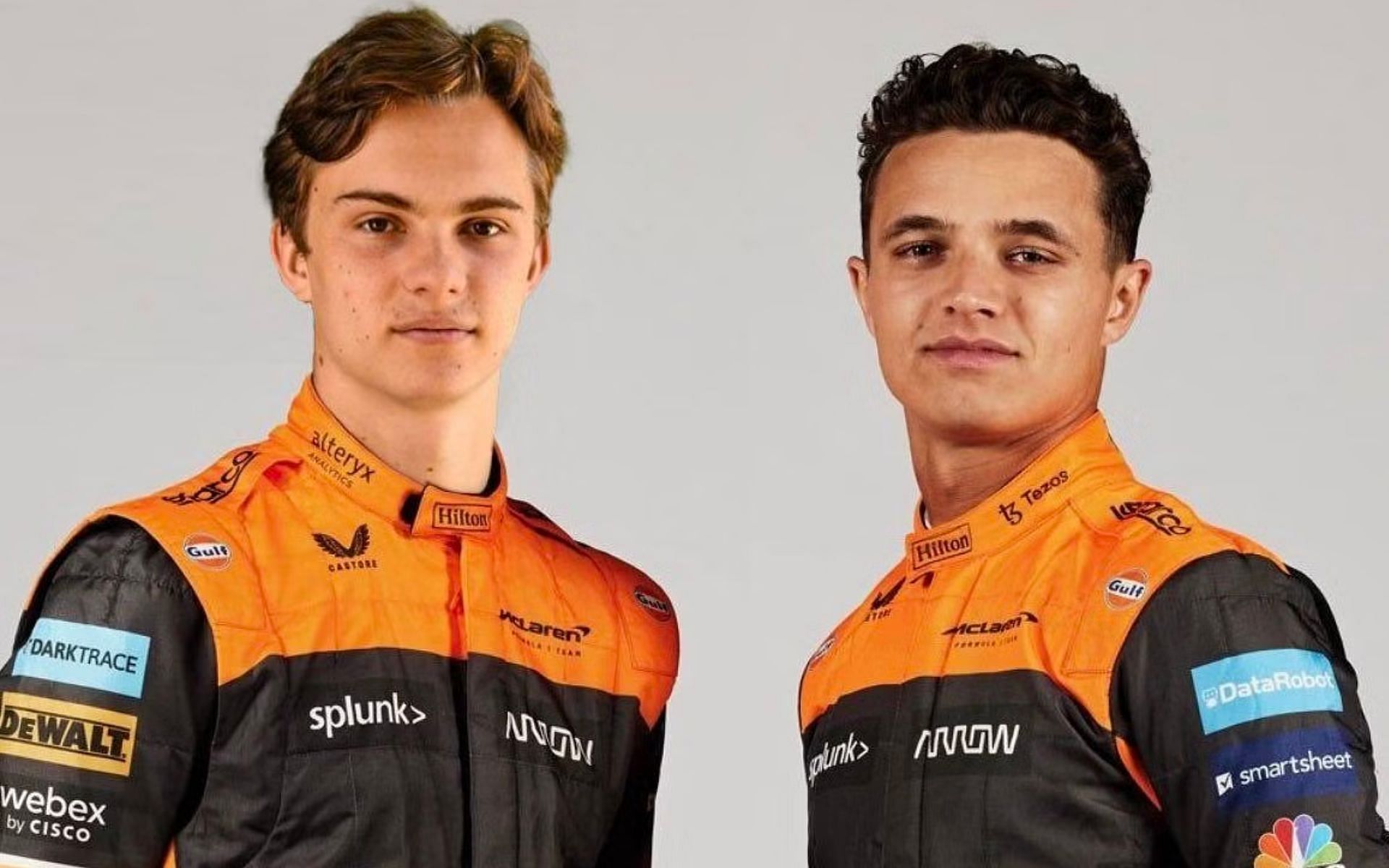 Oscar Piastri (left), imagined in McLaren colors, with Lando Norris (right) (Image source: Twitter/@Jacob07070483)