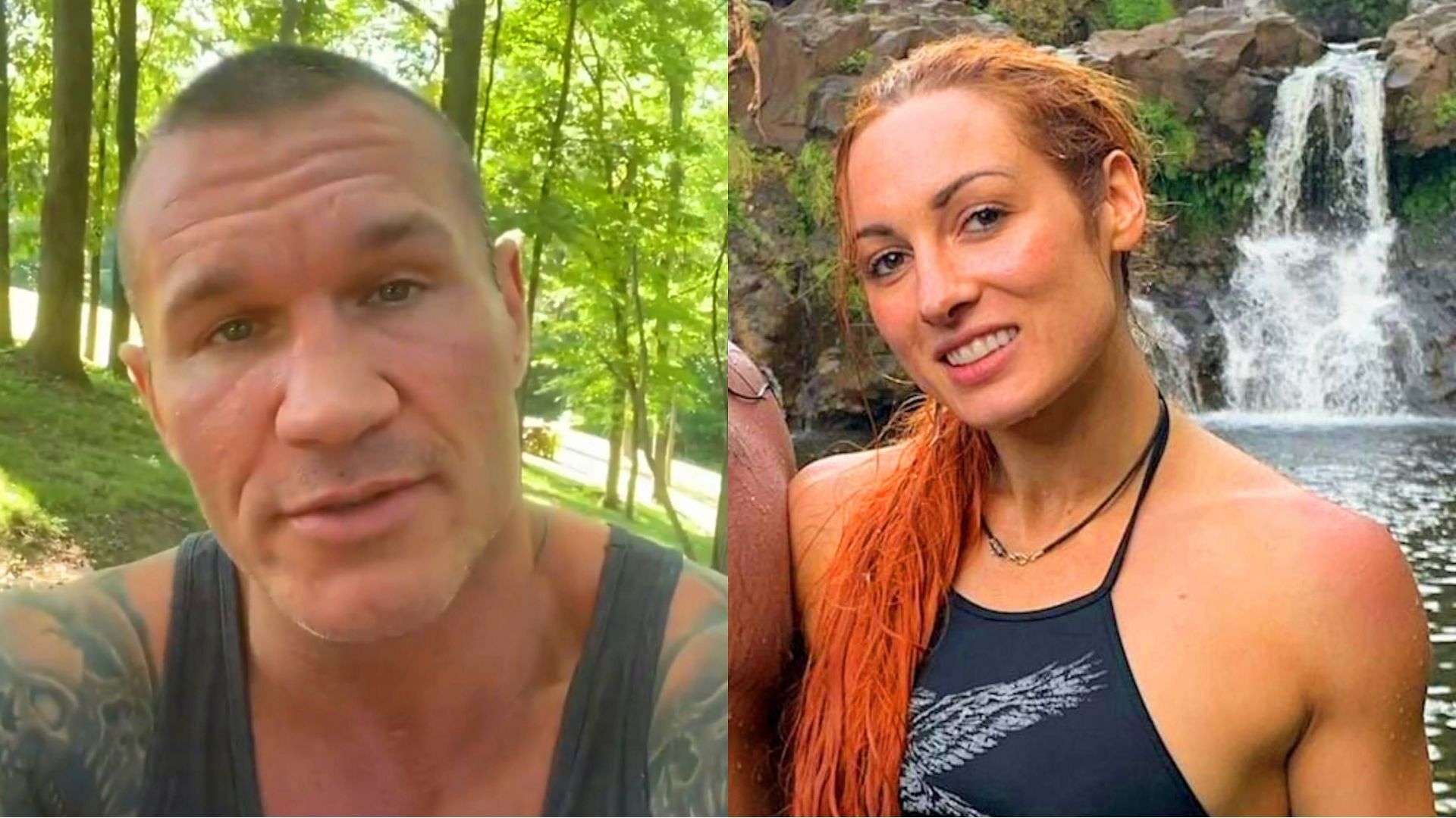 Randy Orton (left) and Becky Lynch (right)