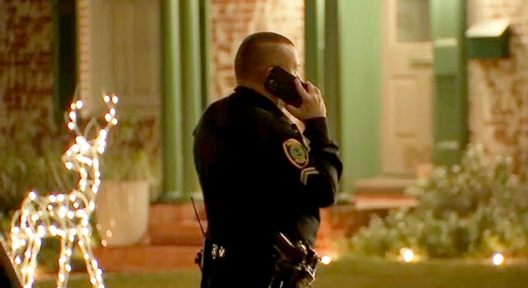 Law enforcement was seen outside Cruz&#039;s residence (Image via Houston Air Watch)