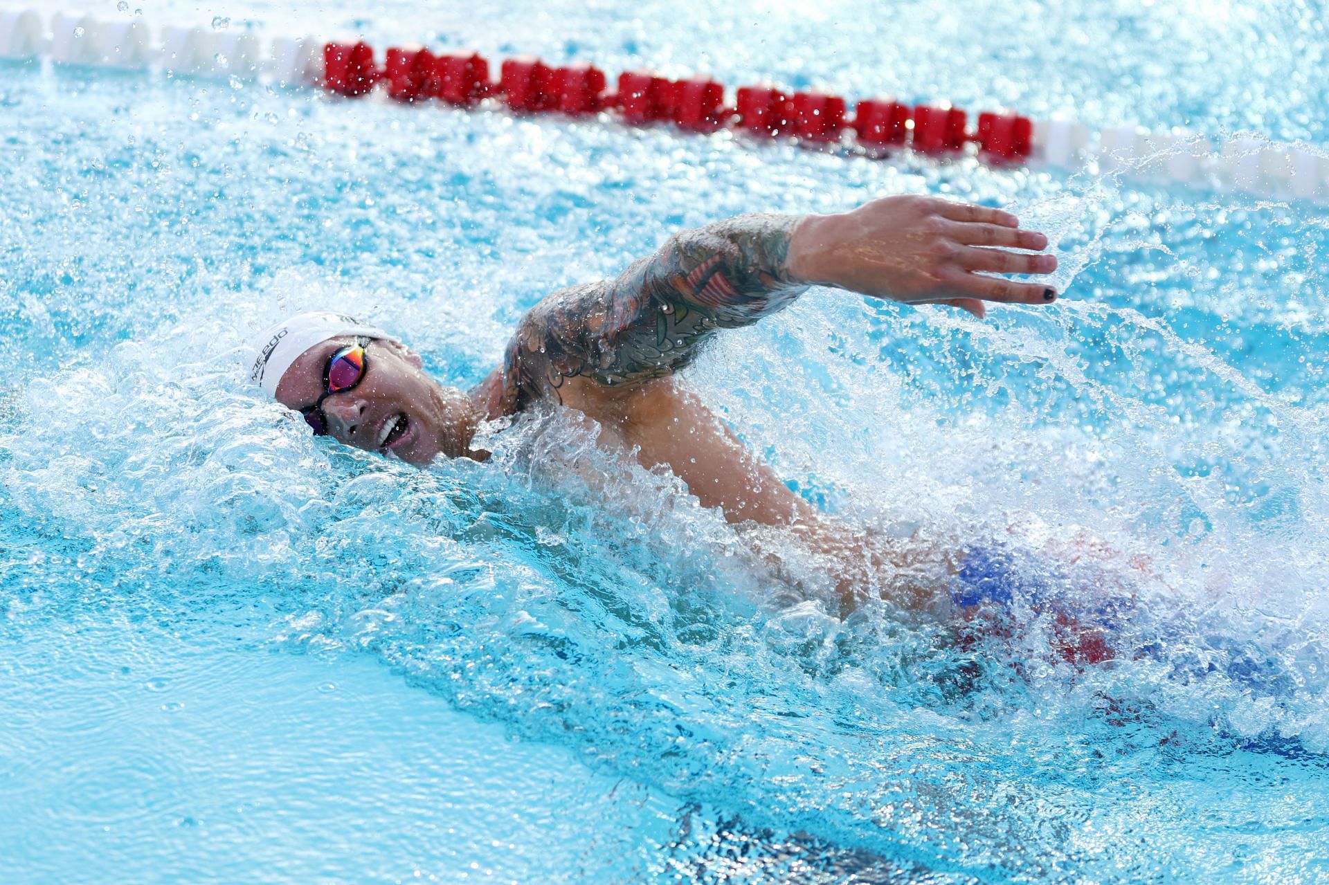 Dressel at the TYR Pro Swim Series, 2022 (Photo by Maddie Meyer/Getty Images)