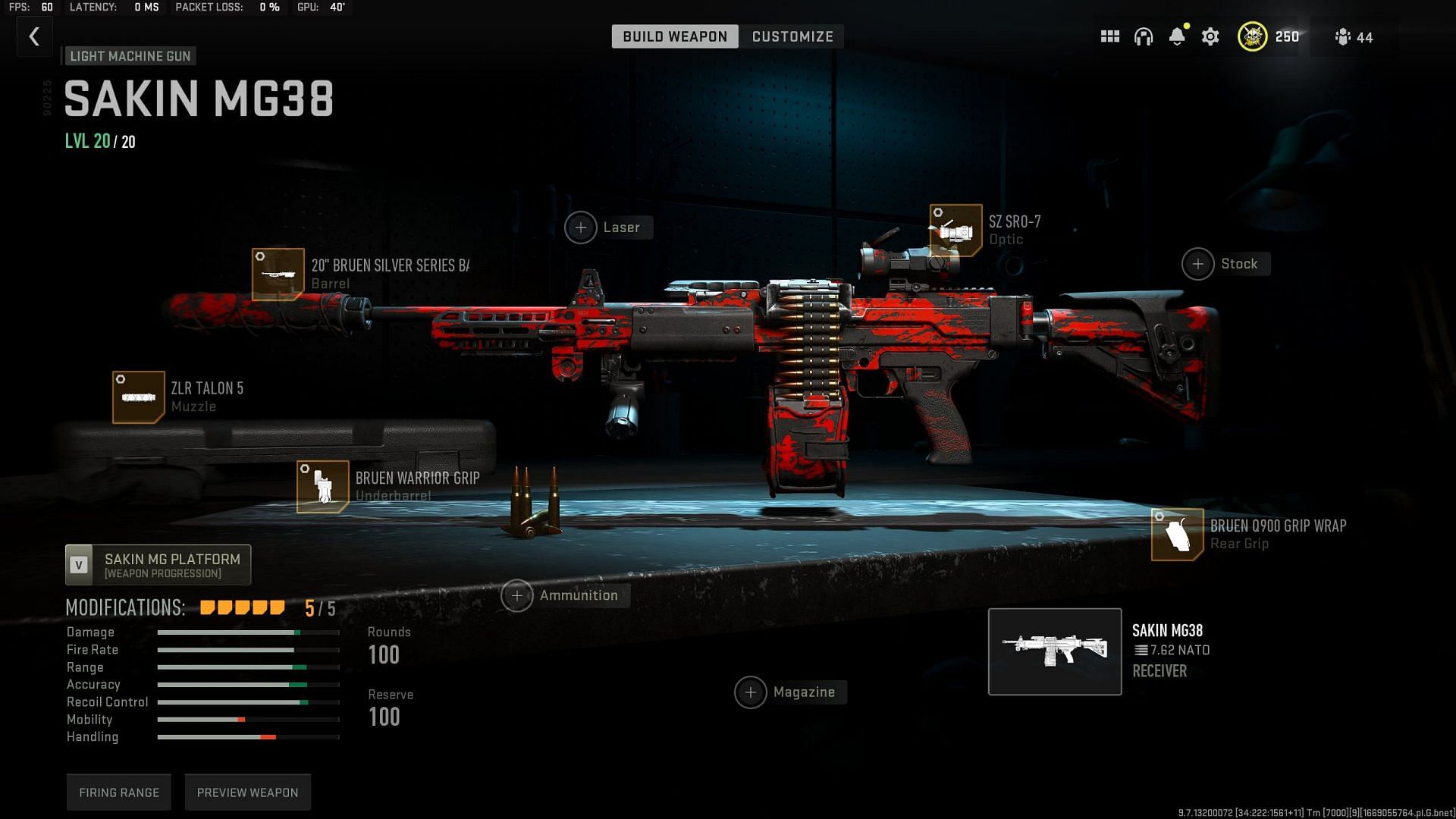 El mejor equipamiento de Sakin MG 38 en Warzone 2 Season 1 Reloaded (Imagen a través de Twitter/ @warsZ) Z