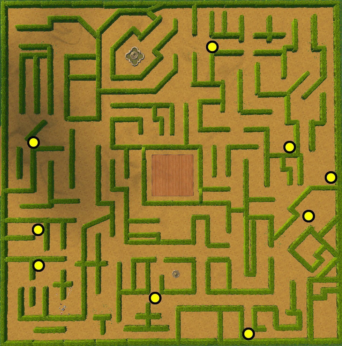 Locations of Coins on the MrBeast Maze Map (Image via FortniteDotGG/Twitter)